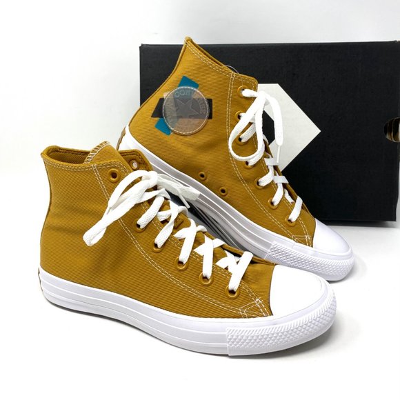 Converse Shoes - Converse CTAS Hi Top Yellow Wheat Canvas Sneaker W